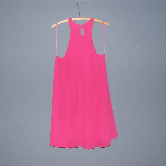 120 ASTR THE LABEL Fuchsia Pink High Neck Shift Dress sz M - Picture 2 of 6